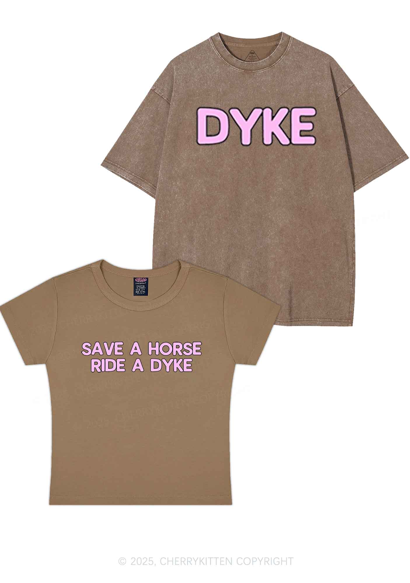Save Horse Ride Dyke Y2K Valentine's Day Couple Shirt Cherrykitten