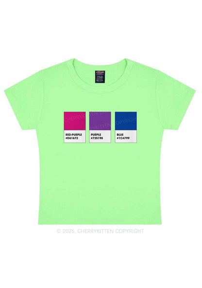 Bisexual Flag Colors Pride Y2K Baby Tee Cherrykitten