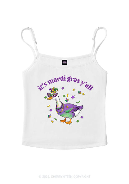 Its Mardi Gras Yall Y2K Spaghetti Strap Cami Cherrykitten