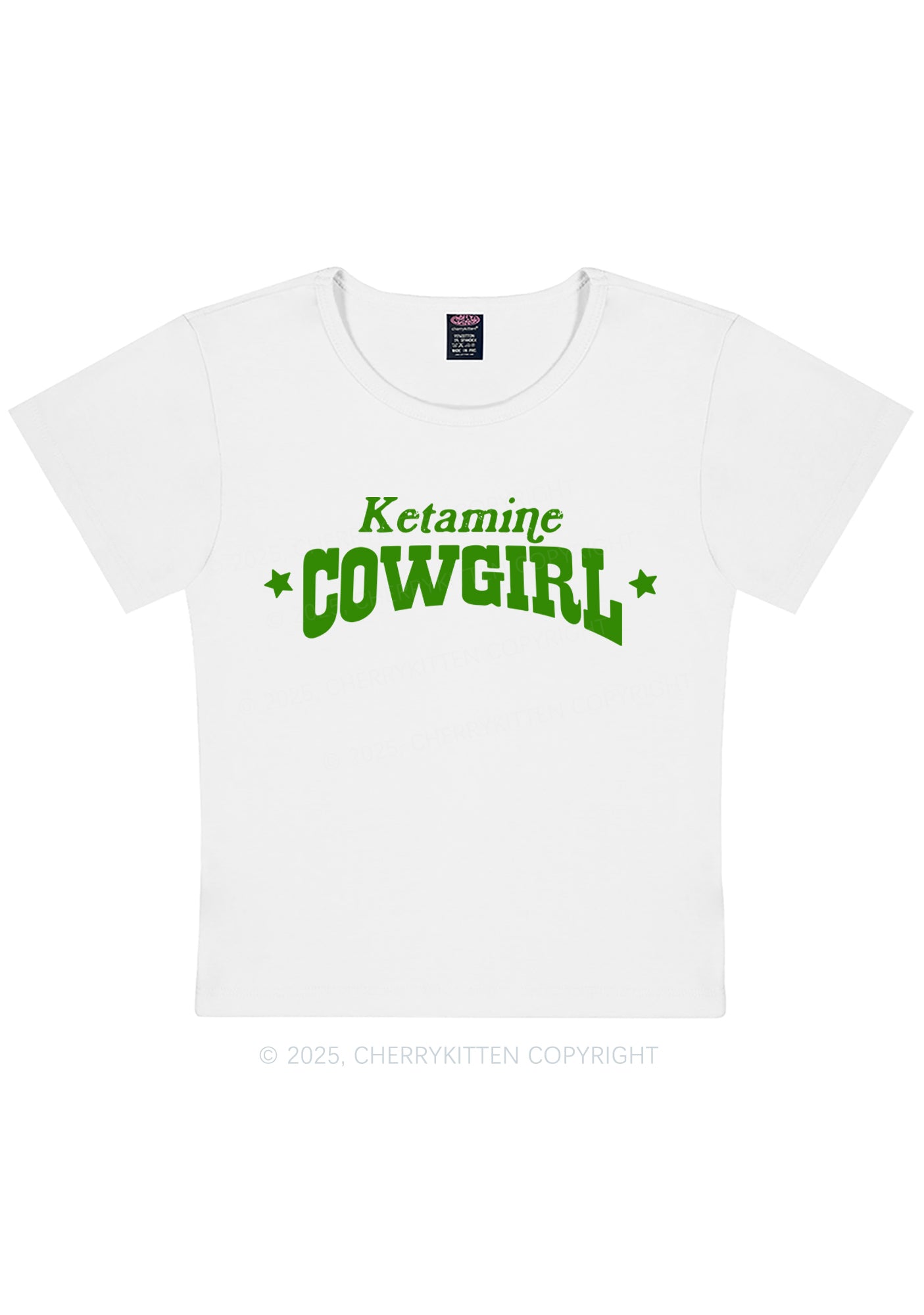 K Star Cowgirl Y2K Baby Tee Cherrykitten