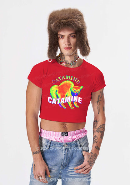 Thermal Cat Y2K Baby Tee Cherrykitten