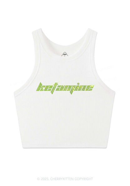 Rhinestone Ketamxxe Y2K Crop Tank Top Cherrykitten