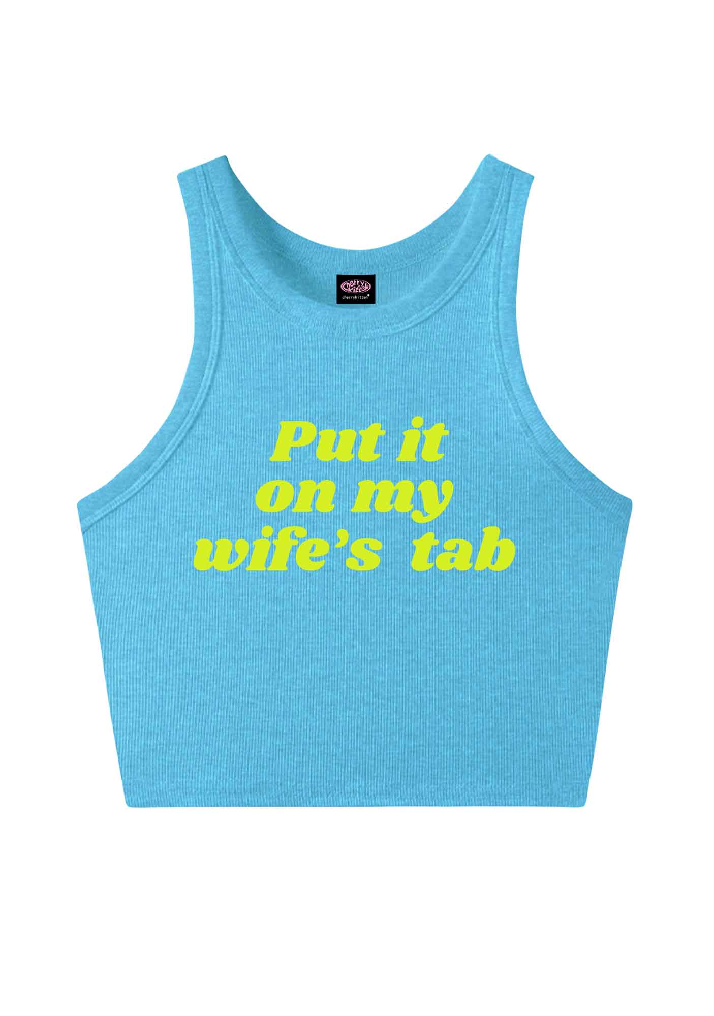 Put It On My Wifes Tab Pride Y2K Crop Tank Top Cherrykitten