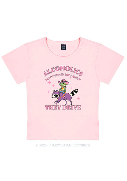 Alcoholics Drive Y2K Baby Tee Cherrykitten