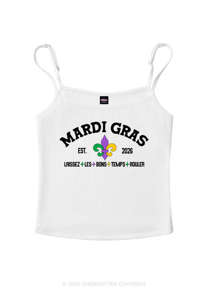 Mardi Gras Laissez Les Bons Temps Rouler Y2K Spaghetti Strap Cami Cherrykitten