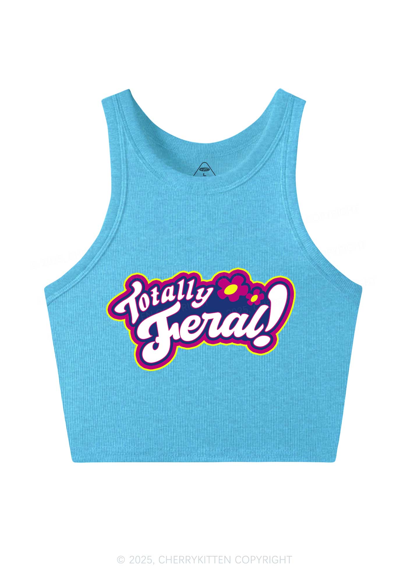 Totally Feral Y2K Crop Tank Top Cherrykitten