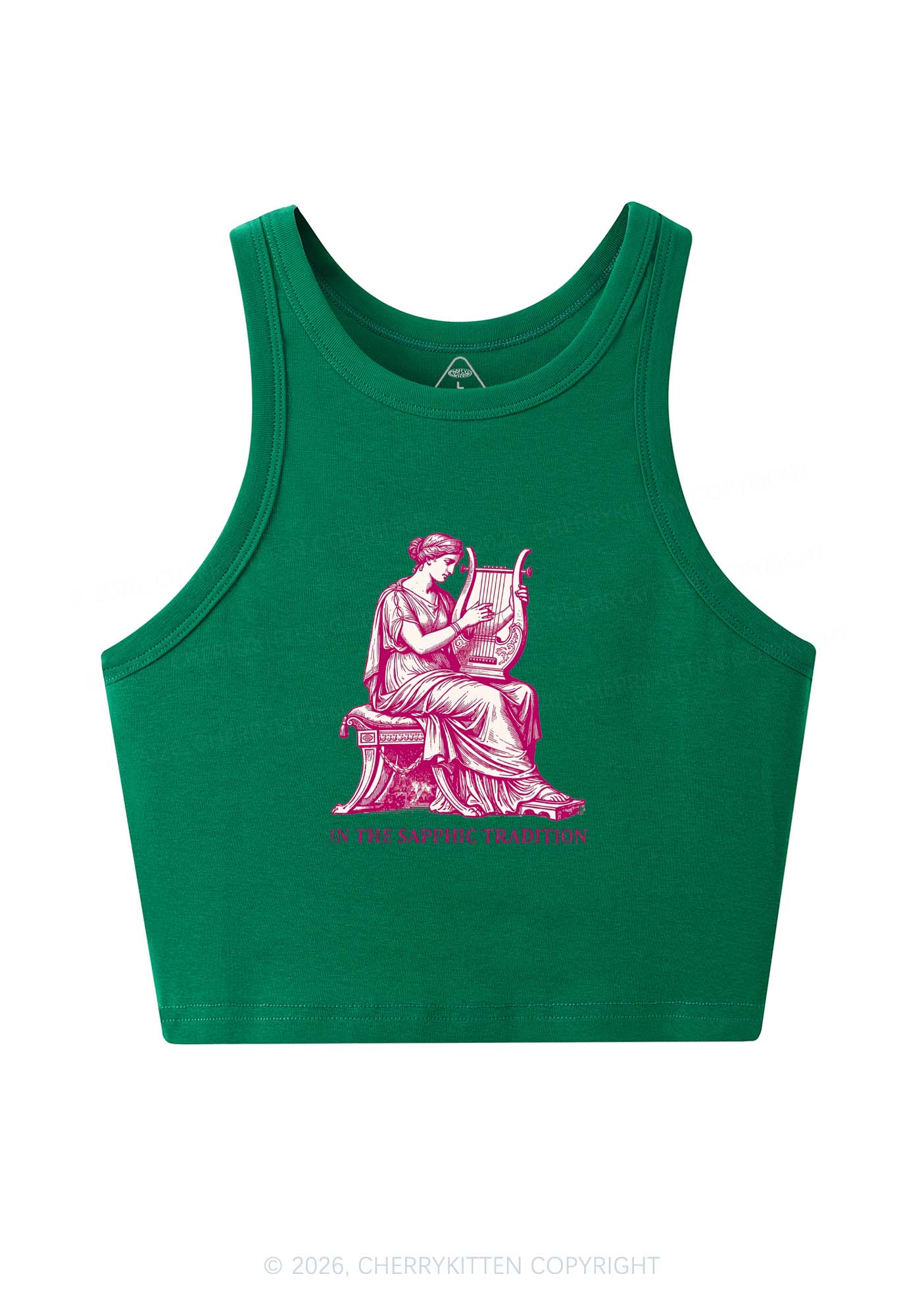 In The Sapphic Tradition Pride Y2K Crop Tank Top Cherrykitten