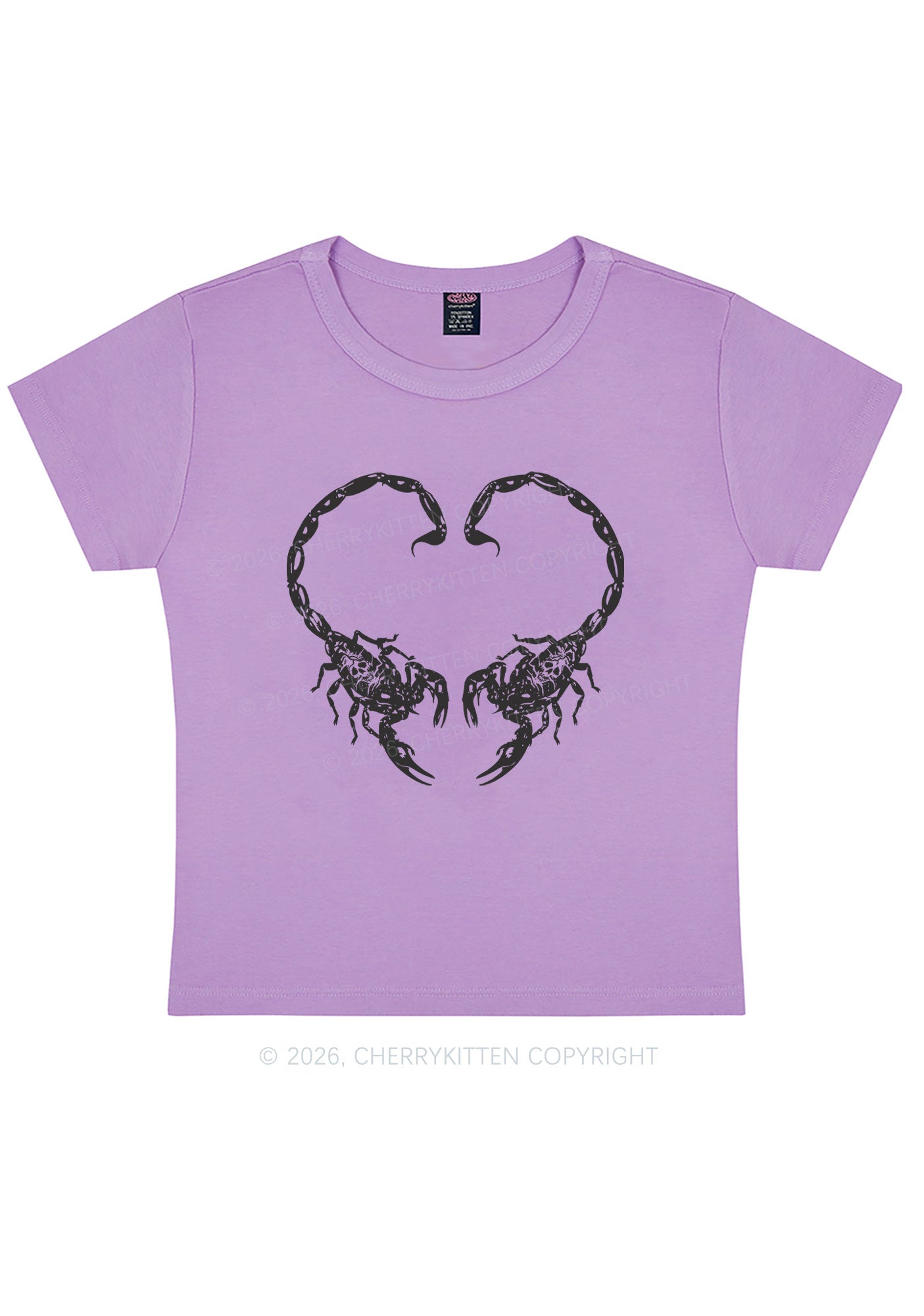 Skull Scorpion Heart Y2K Baby Tee Cherrykitten