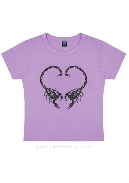 Skull Scorpion Heart Y2K Baby Tee Cherrykitten