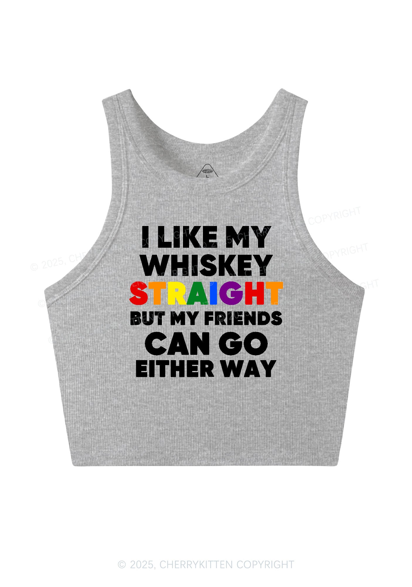I Like Straight Pride Y2K Crop Tank Top Cherrykitten