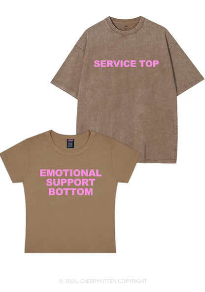 Service Top Y2K Valentine's Day Couple Shirt Cherrykitten