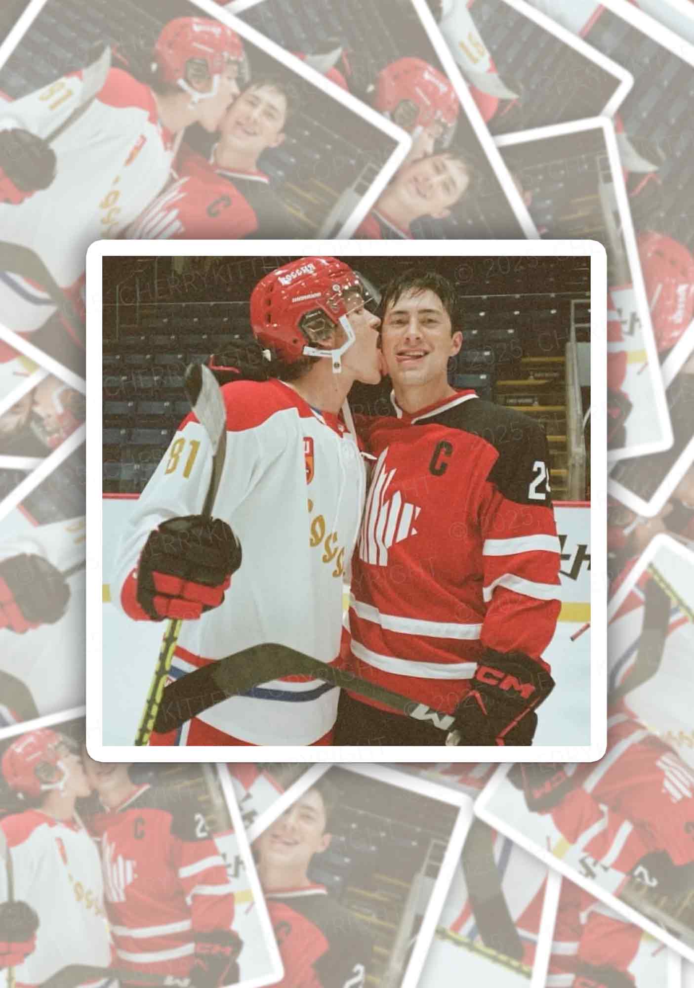 Retro Red Kissing HR 1pc Y2K Sticker Cherrykitten