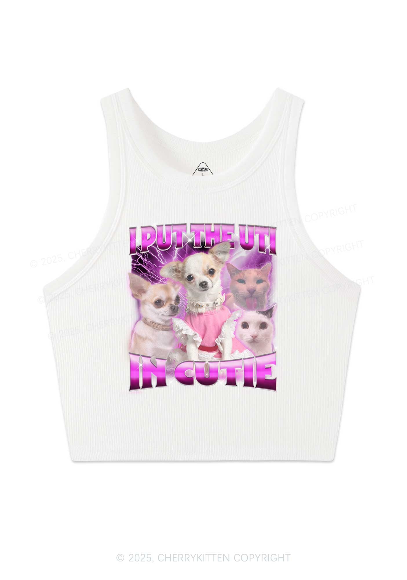 Put UTI In Cutie Y2K Crop Tank Top Cherrykitten