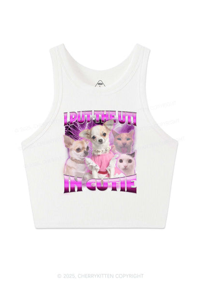Put UTI In Cutie Y2K Crop Tank Top Cherrykitten