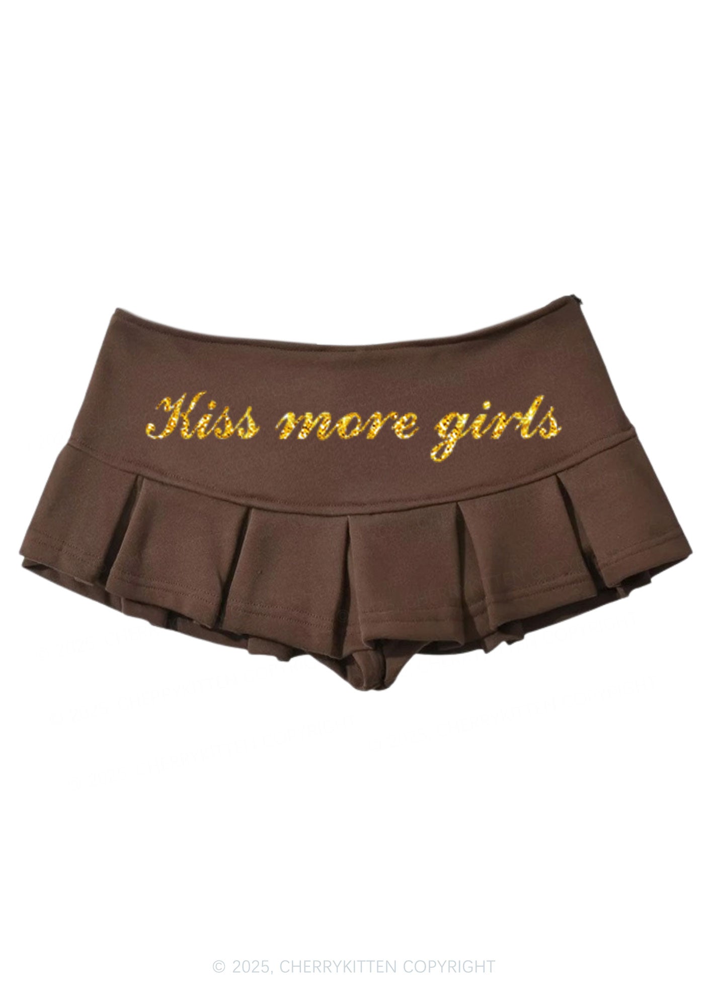 Glitter Kiss More Girls Pride Y2K Mini Pleated Skirts Cherrykitten