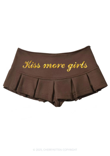 Glitter Kiss More Girls Pride Y2K Mini Pleated Skirts Cherrykitten