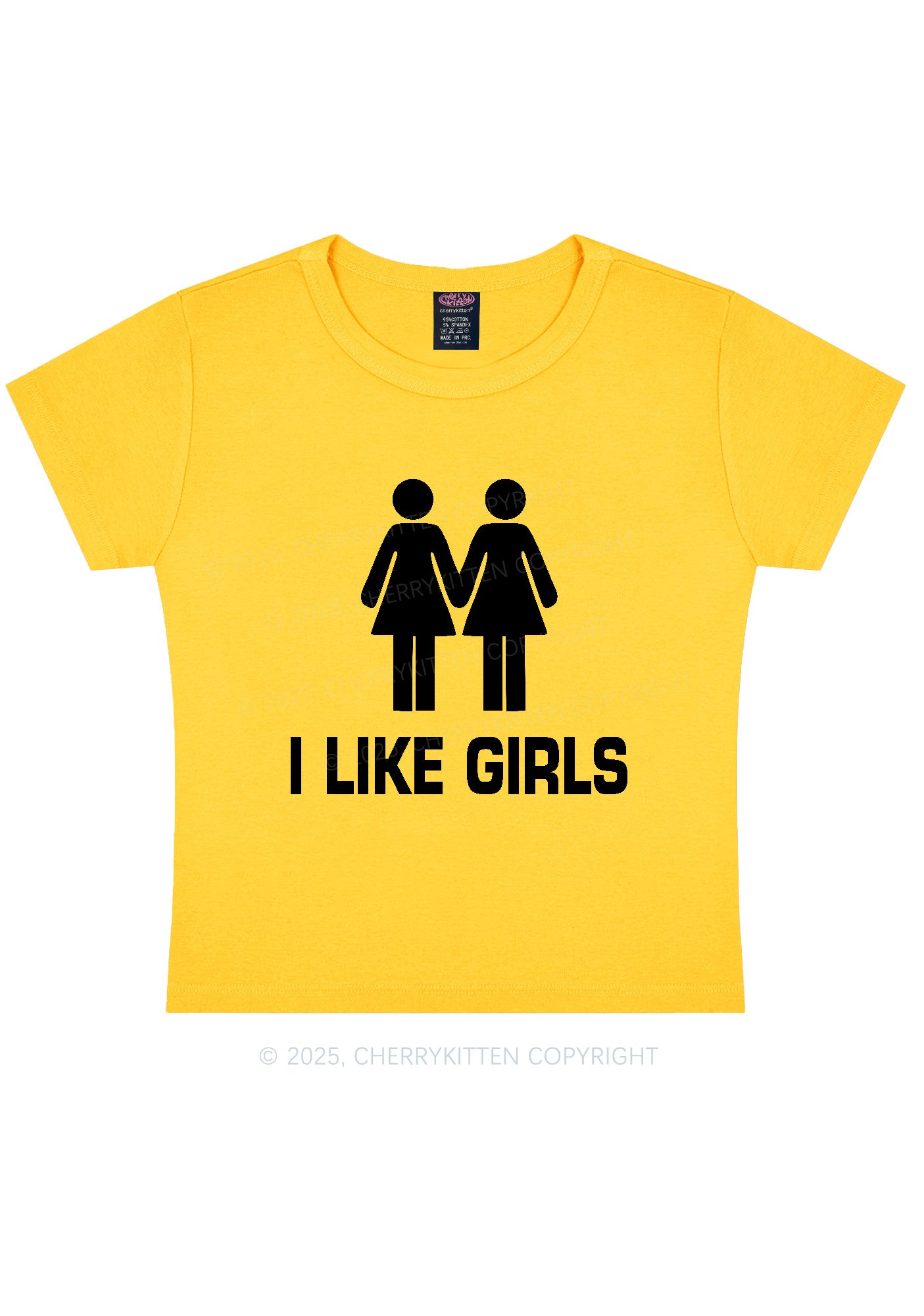 I Like Girls Pride Y2K Baby Tee Cherrykitten