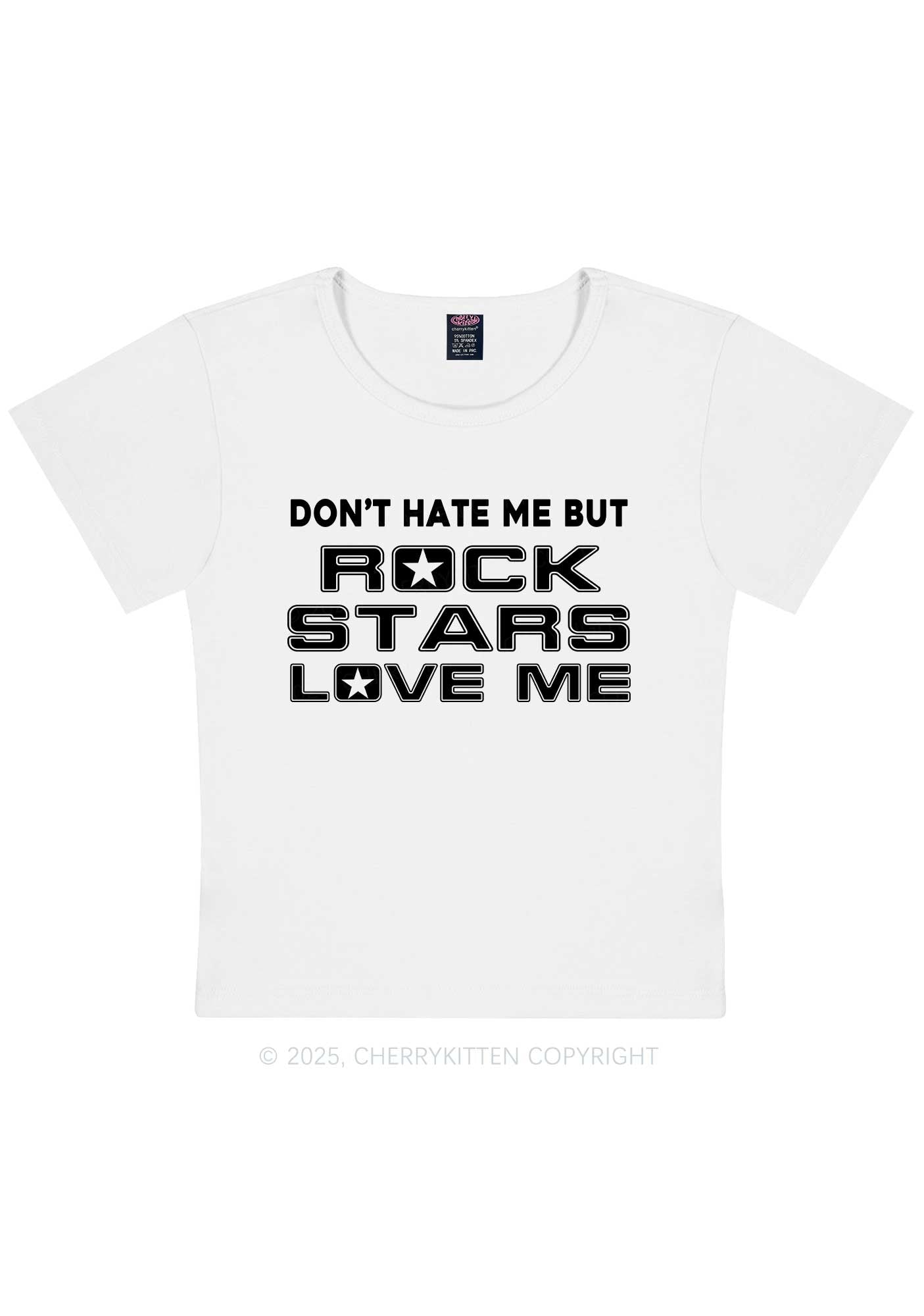 Rock Stars Love Me Y2K Baby Tee Cherrykitten