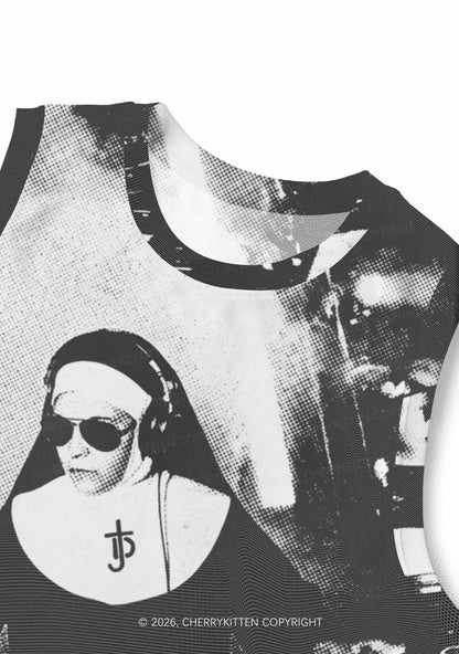 DJ Nun Y2K Mesh Muscle Tank Cherrykitten