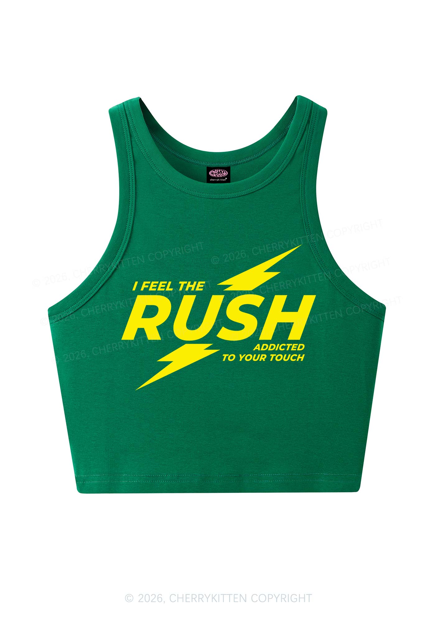 I Feel The Rush Y2K Crop Tank Top Cherrykitten