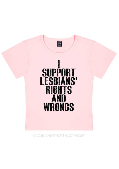 Support Lesbians Rights Pride Y2K Baby Tee Cherrykitten