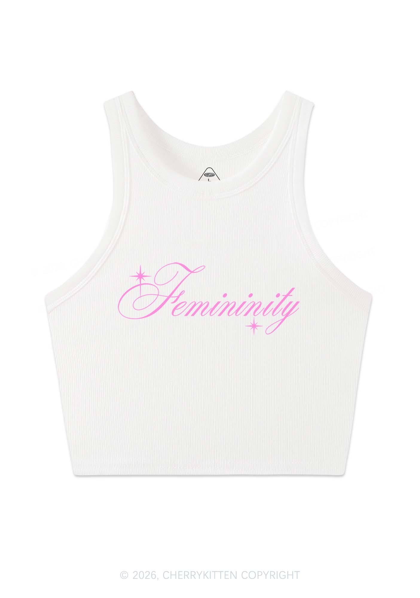 Femininity Pride Y2K Crop Tank Top Cherrykitten