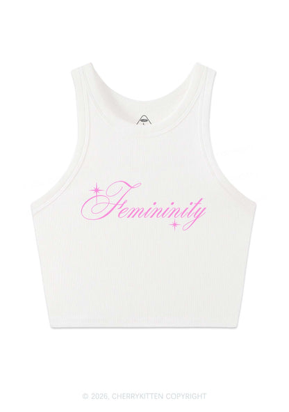 Femininity Pride Y2K Crop Tank Top Cherrykitten