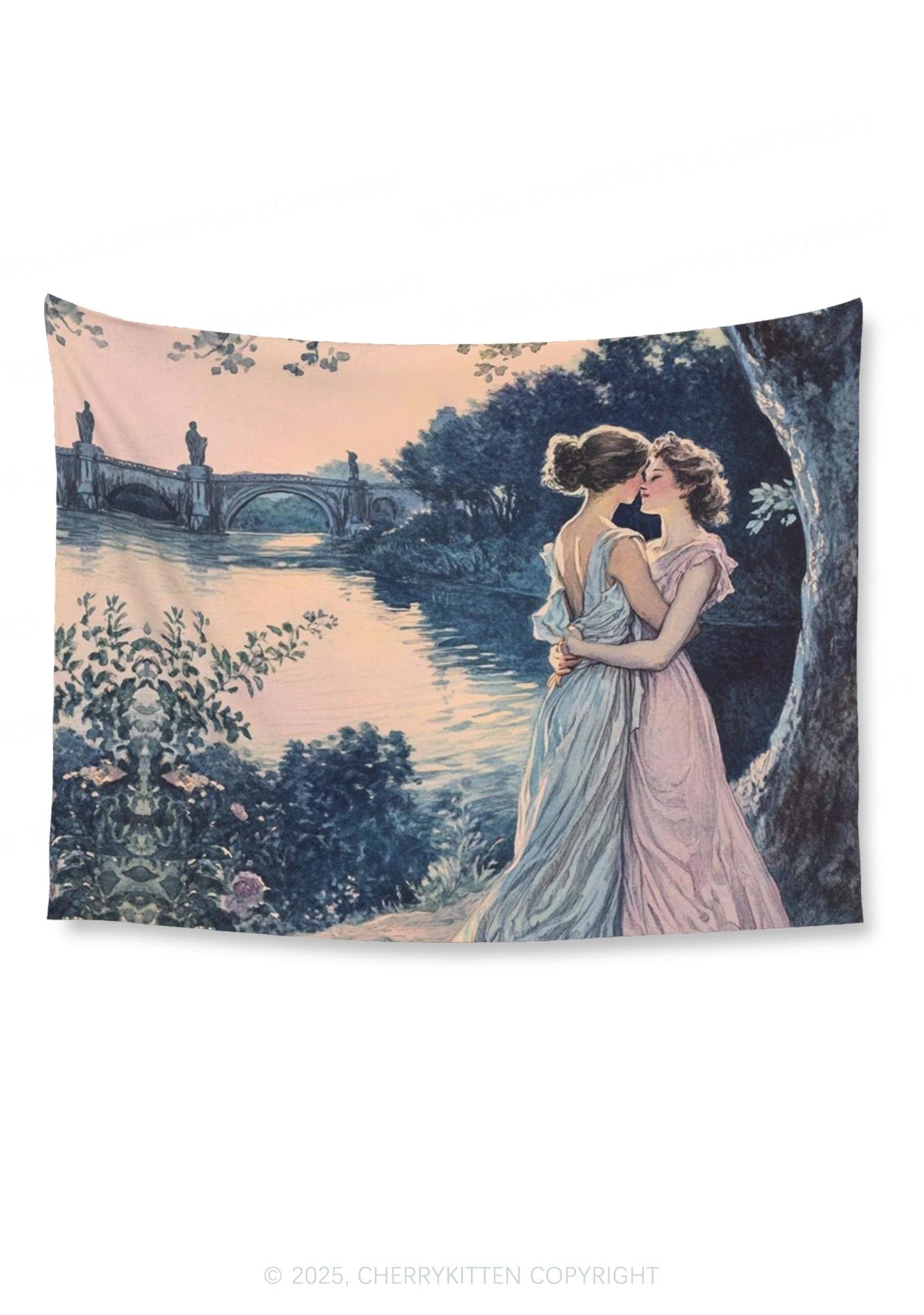 Best Friends Flag Y2K Tapestry Cherrykitten