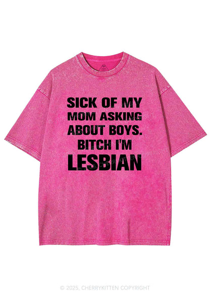 Bxxch Im Lesbian Pride Y2K Shirts Washed Tee Cherrykitten