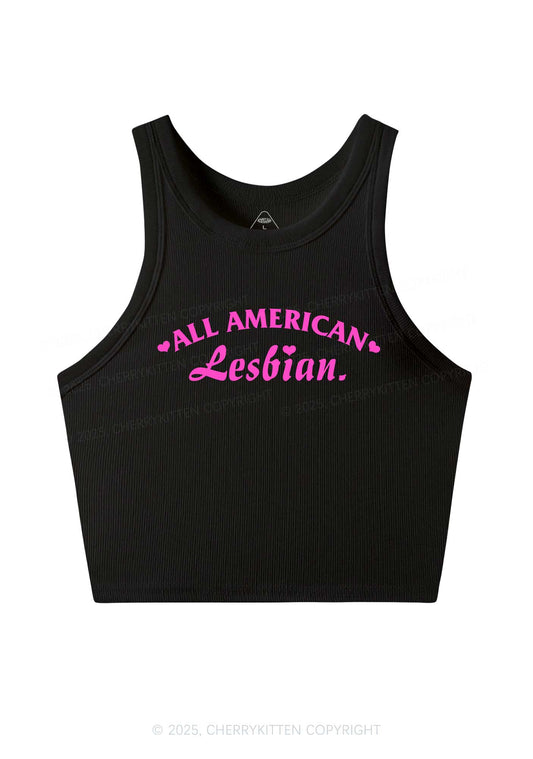 All American Lesbian Y2K Crop Tank Top Cherrykitten