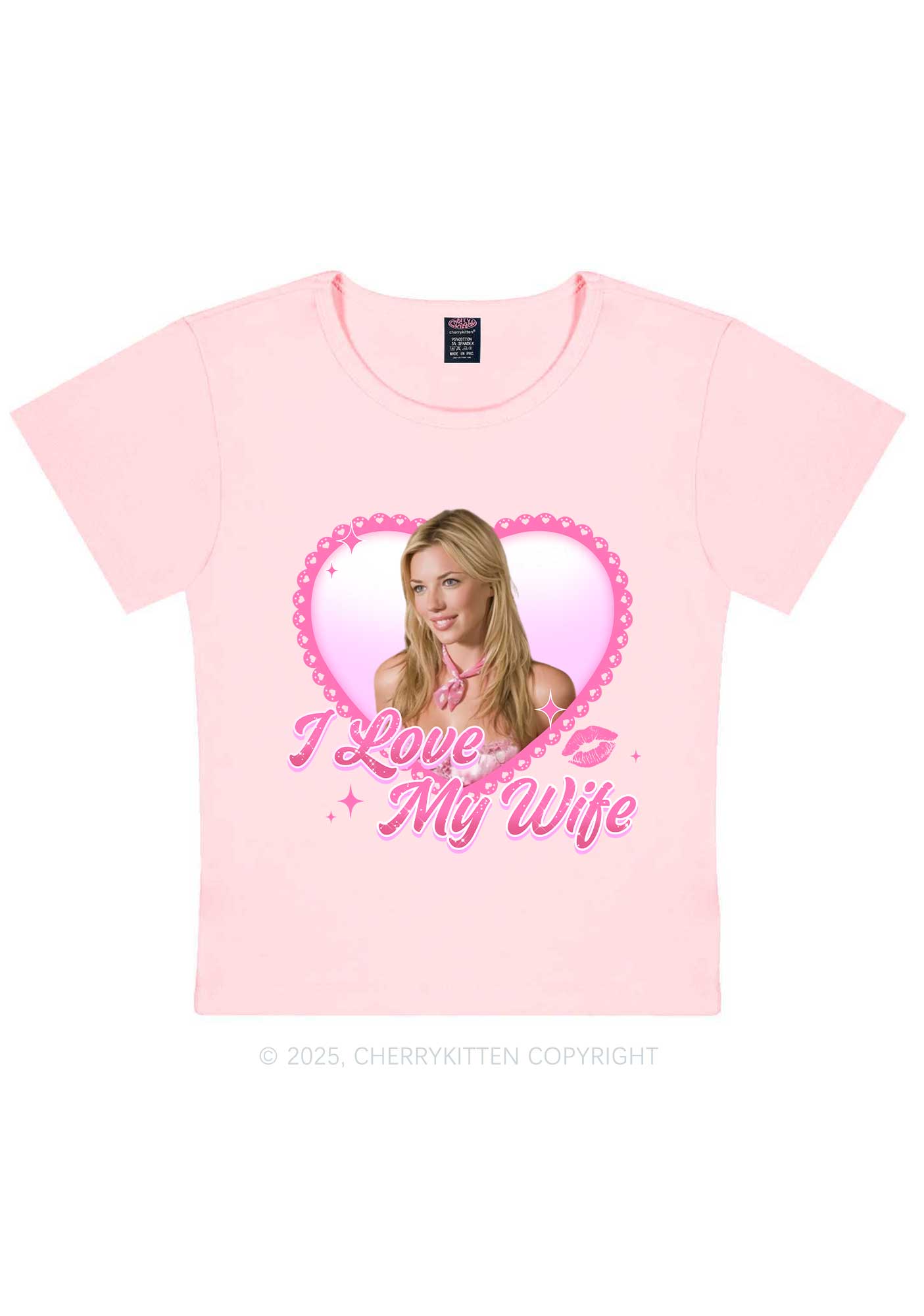 Custom I Love My Wife Y2K Baby Tee Cherrykitten