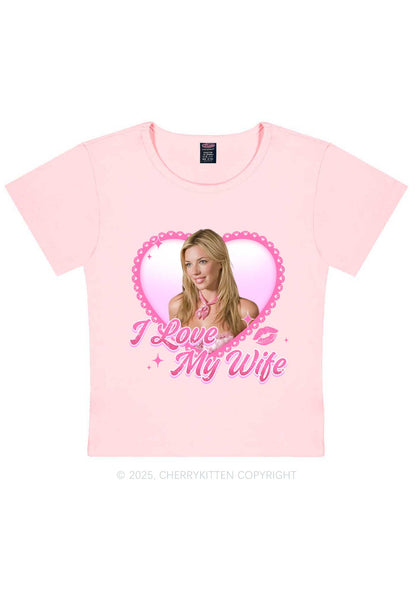 Custom I Love My Wife Y2K Baby Tee Cherrykitten