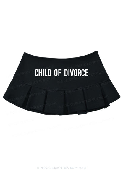 Child Of Divorce Y2K Mini Pleated Skirts Cherrykitten