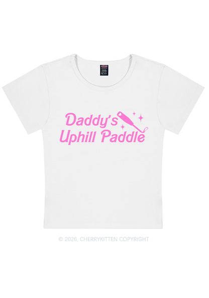 Daddys Uphill Paddle Y2K Baby Tee Cherrykitten