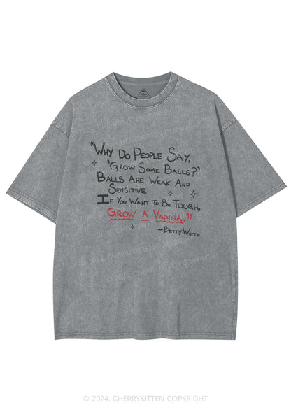 Grow A Vag Y2K Washed Tee Cherrykitten