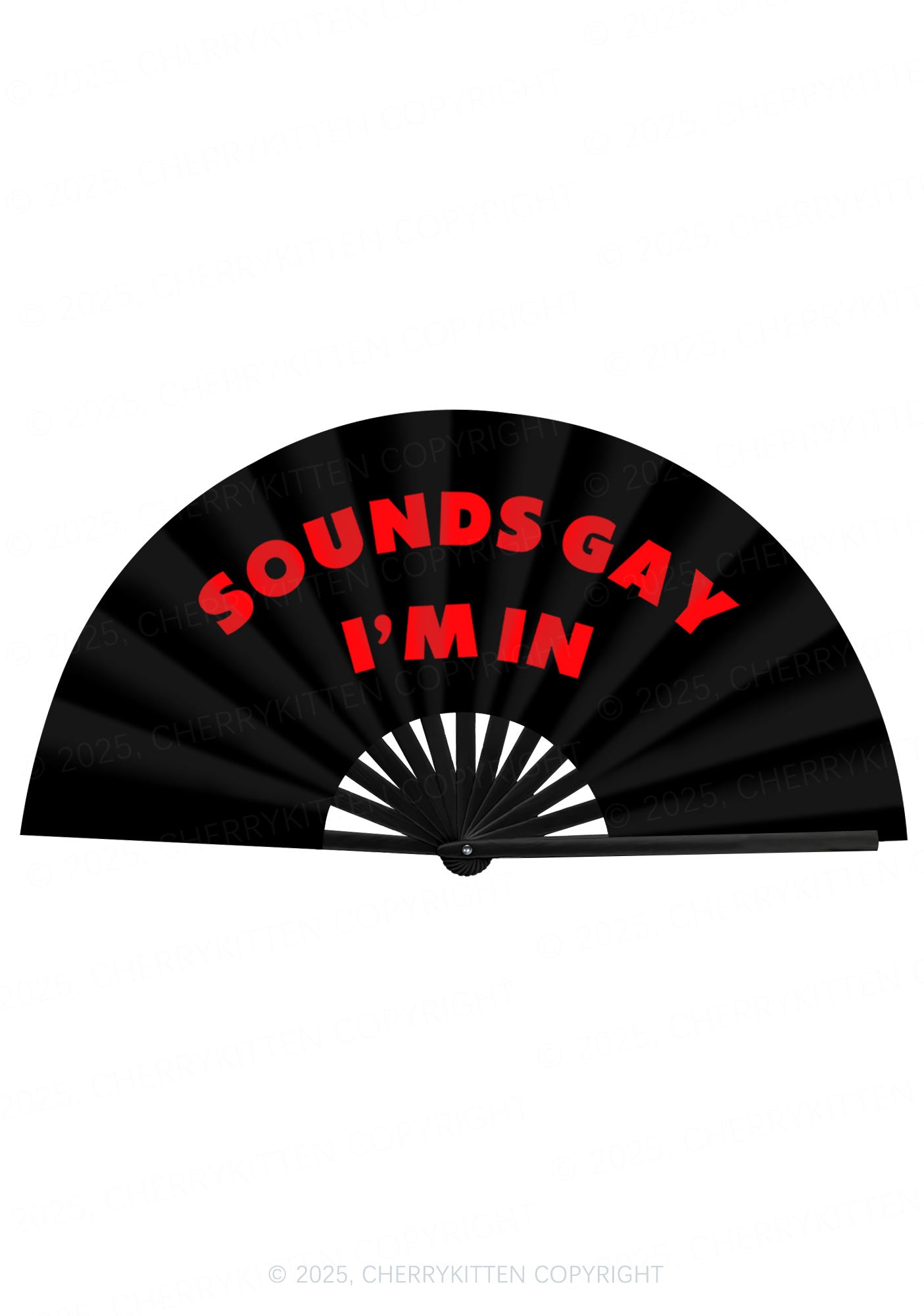 Sounds Gay Y2K Rave Hand Fan Cherrykitten