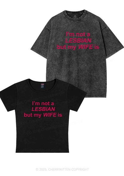 My Wife Is Lesbian Y2K Valentine's Day Couple Shirt Cherrykitten