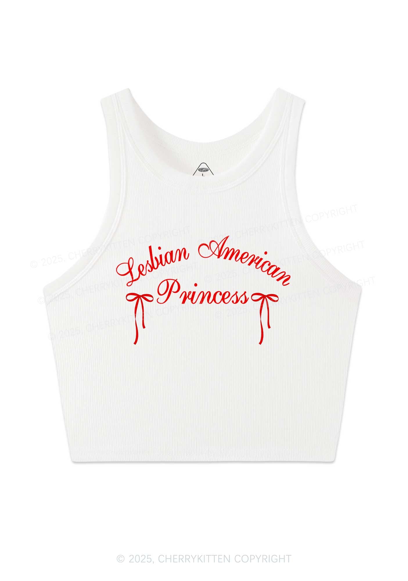 Lesbian American Princess Y2K Crop Tank Top Cherrykitten