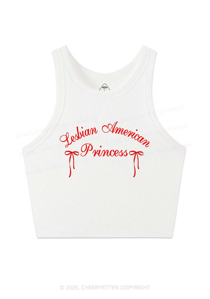 Lesbian American Princess Y2K Crop Tank Top Cherrykitten