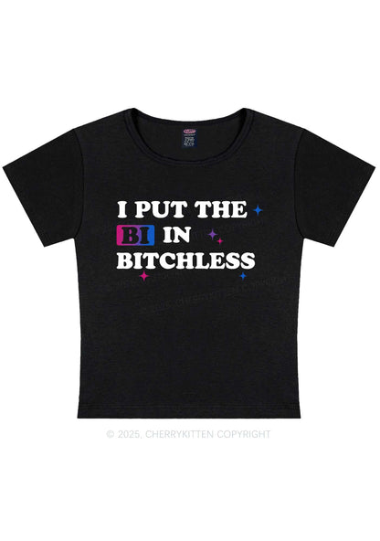 Put BI In Bxxchless Pride Y2K Baby Tee Cherrykitten