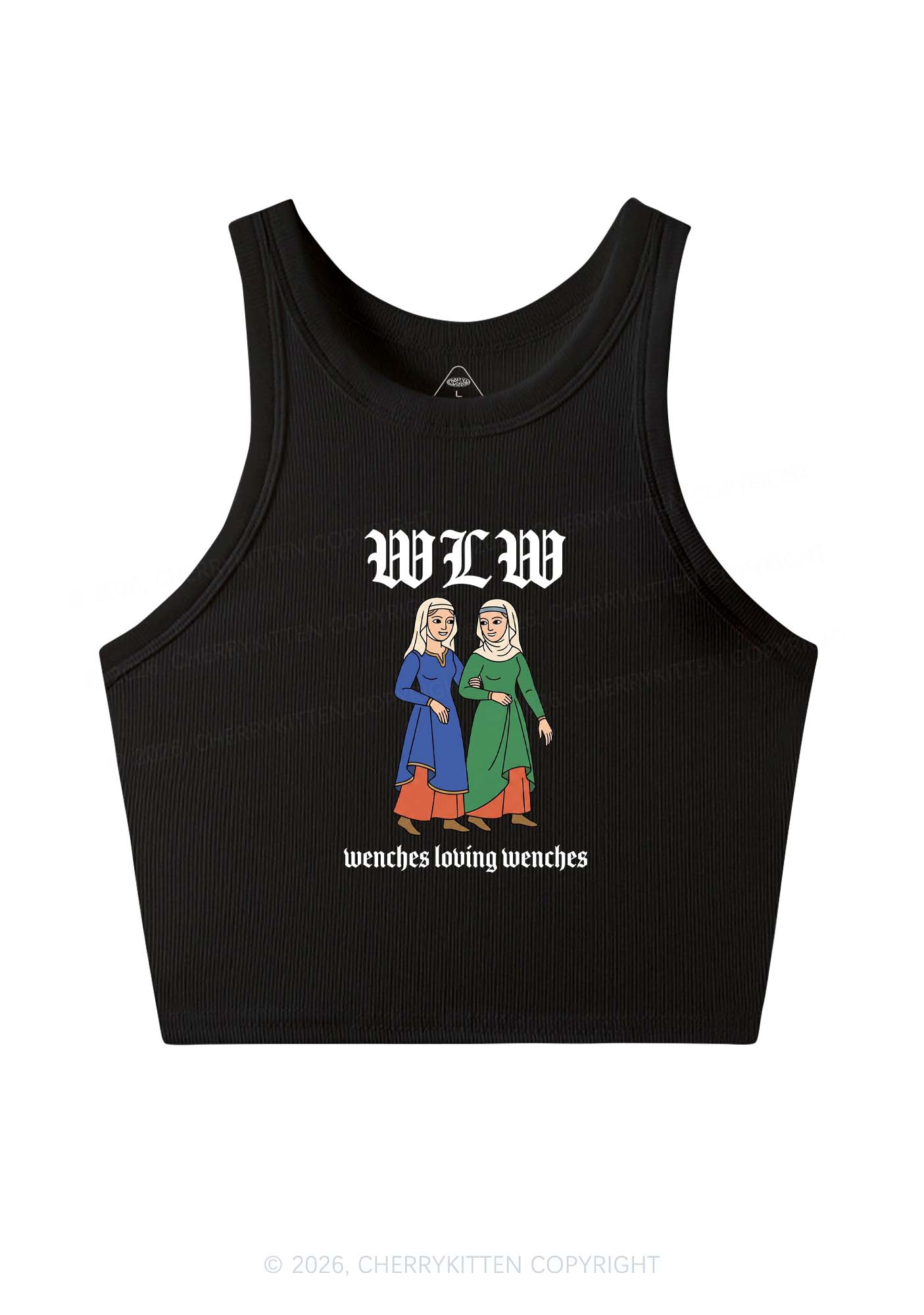 Wenches Loving Wenches Pride Y2K Crop Tank Top Cherrykitten