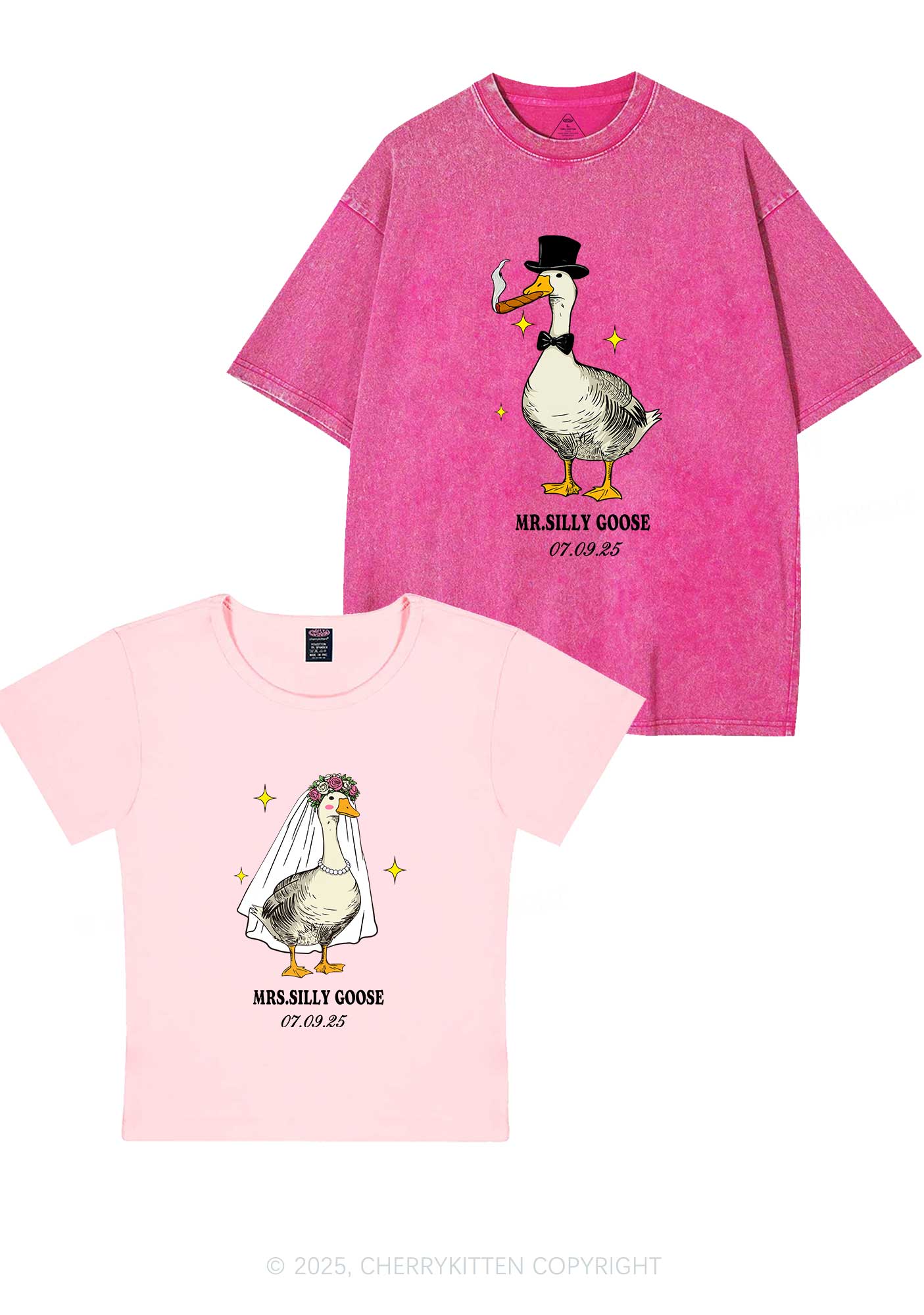 Mr Silly Goose Y2K Valentine's Day Couple Shirt Cherrykitten