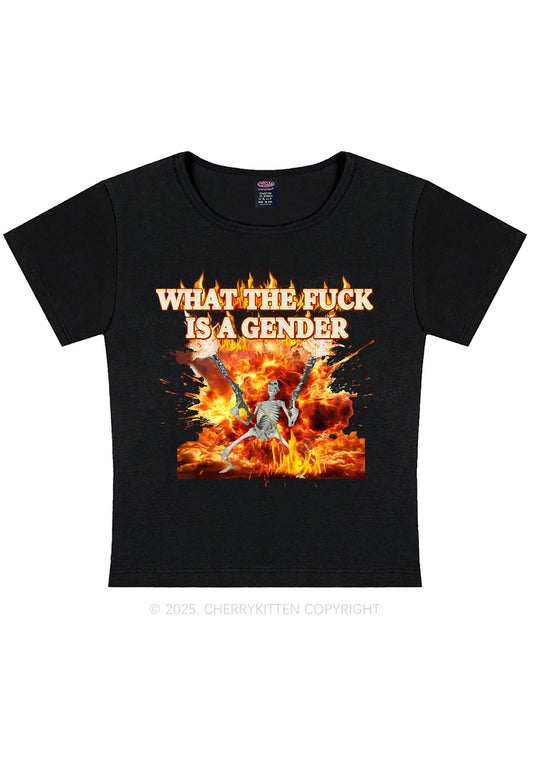 Skeleton Gender Y2K Baby Tee Cherrykitten
