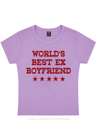 Glitter Best Ex Boyfriend Y2K Baby Tee Cherrykitten