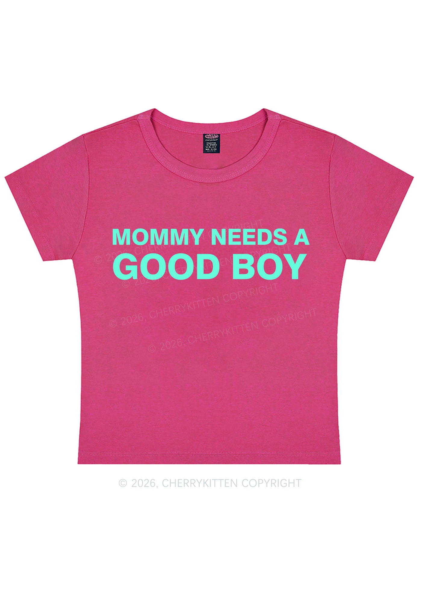 Mommy Needs A Good Boy Y2K Baby Tee Cherrykitten
