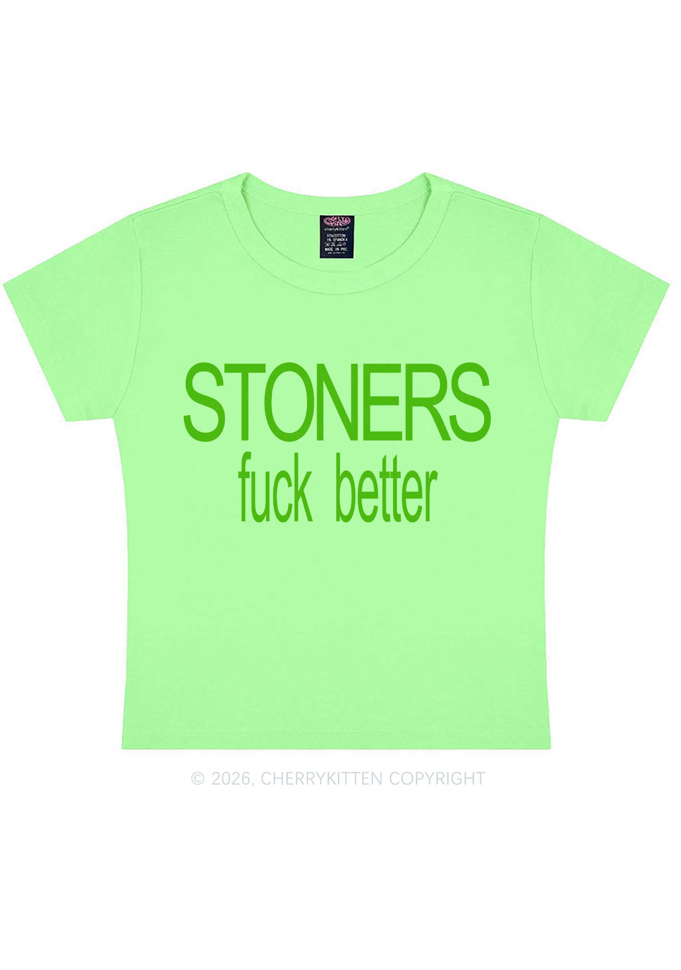 Stoners Fxxk Better Y2K Baby Tee Cherrykitten