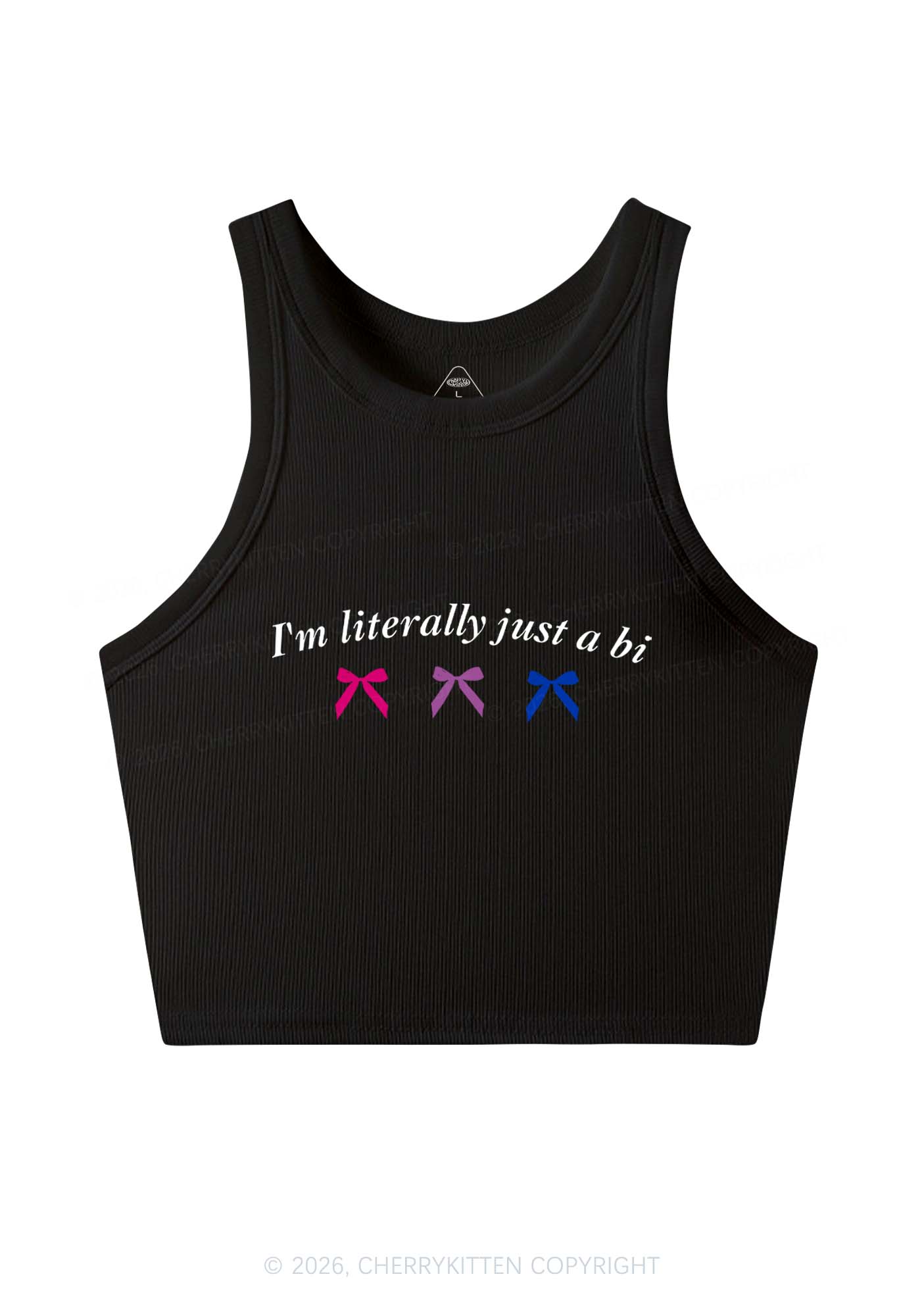 Im Literally Just A Bi Pride Y2K Crop Tank Top Cherrykitten