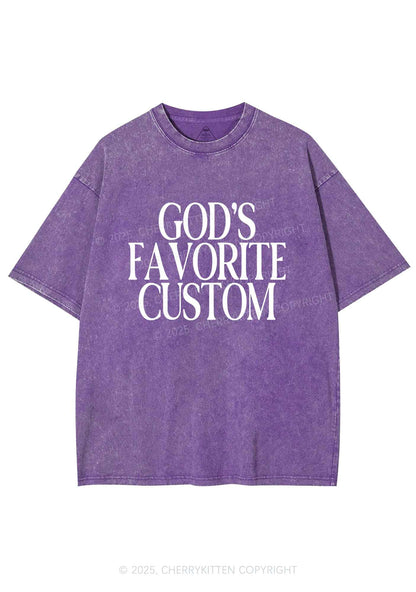 Gods Favorite Custom Y2K Shirts Washed Tee Cherrykitten