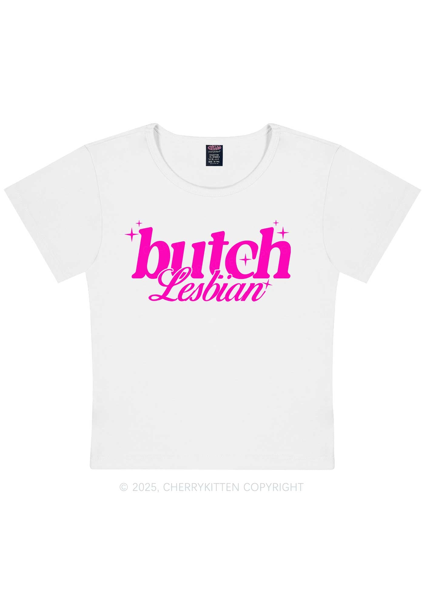 Butch Lesbian Y2K Baby Tee Cherrykitten