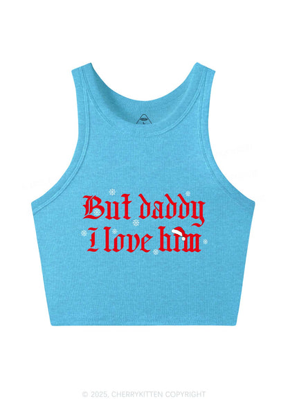 Christmas Daddy I Love Him Y2K Crop Tank Top Cherrykitten